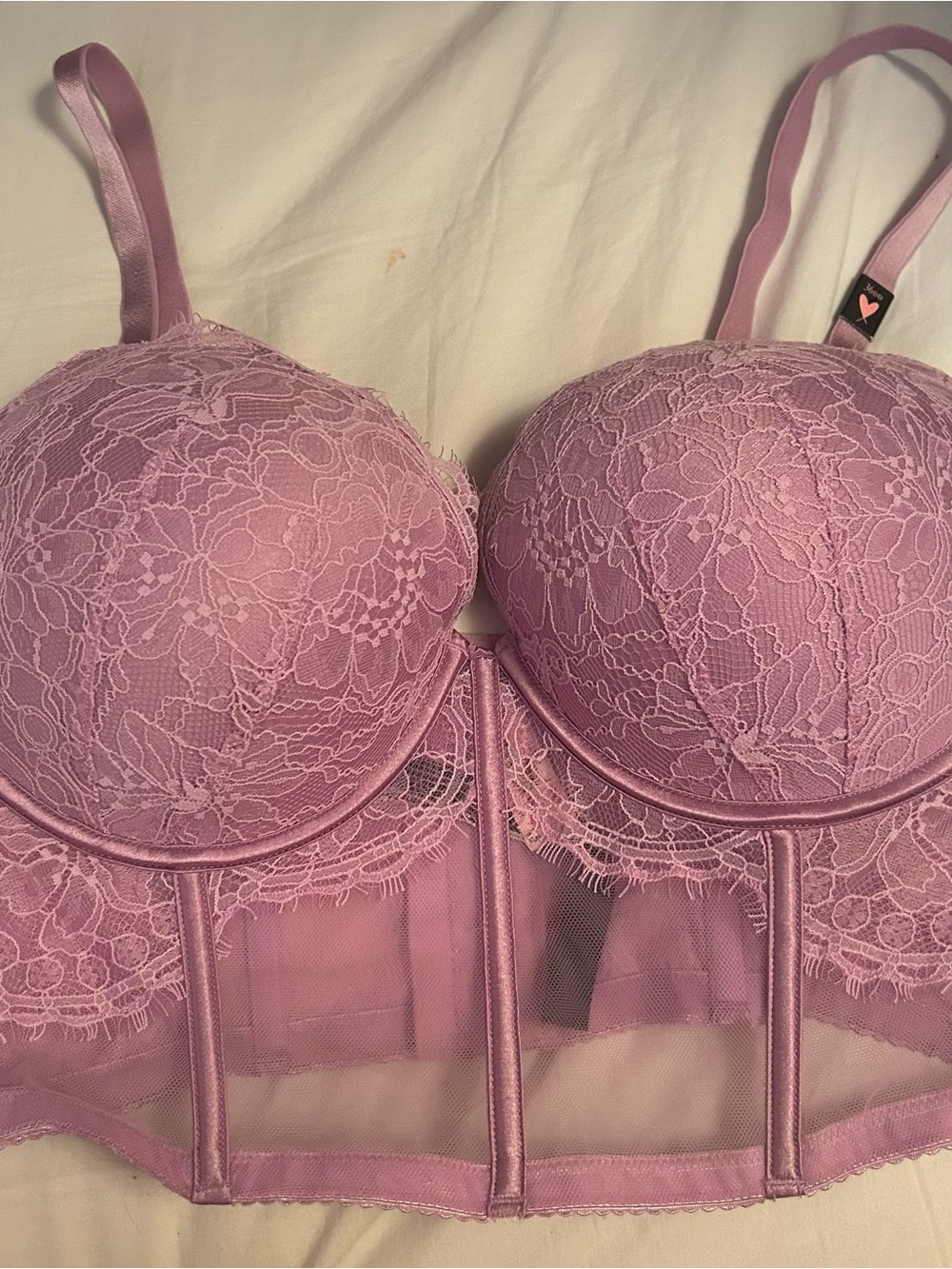 Victoria's Secret Lilac Lace Longline Bra